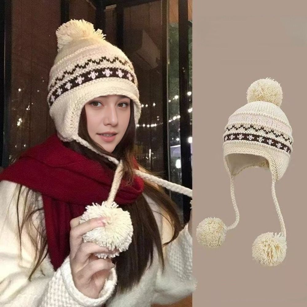Vintage Fashion Faire - Fashion Warm Jacquard Knitted Hat Wool