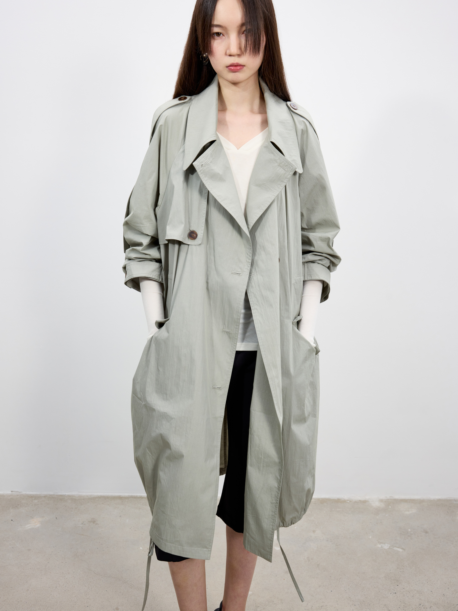 Vintage Windbreaker Nylon - Retro Loose Fit Long Coat Vintage