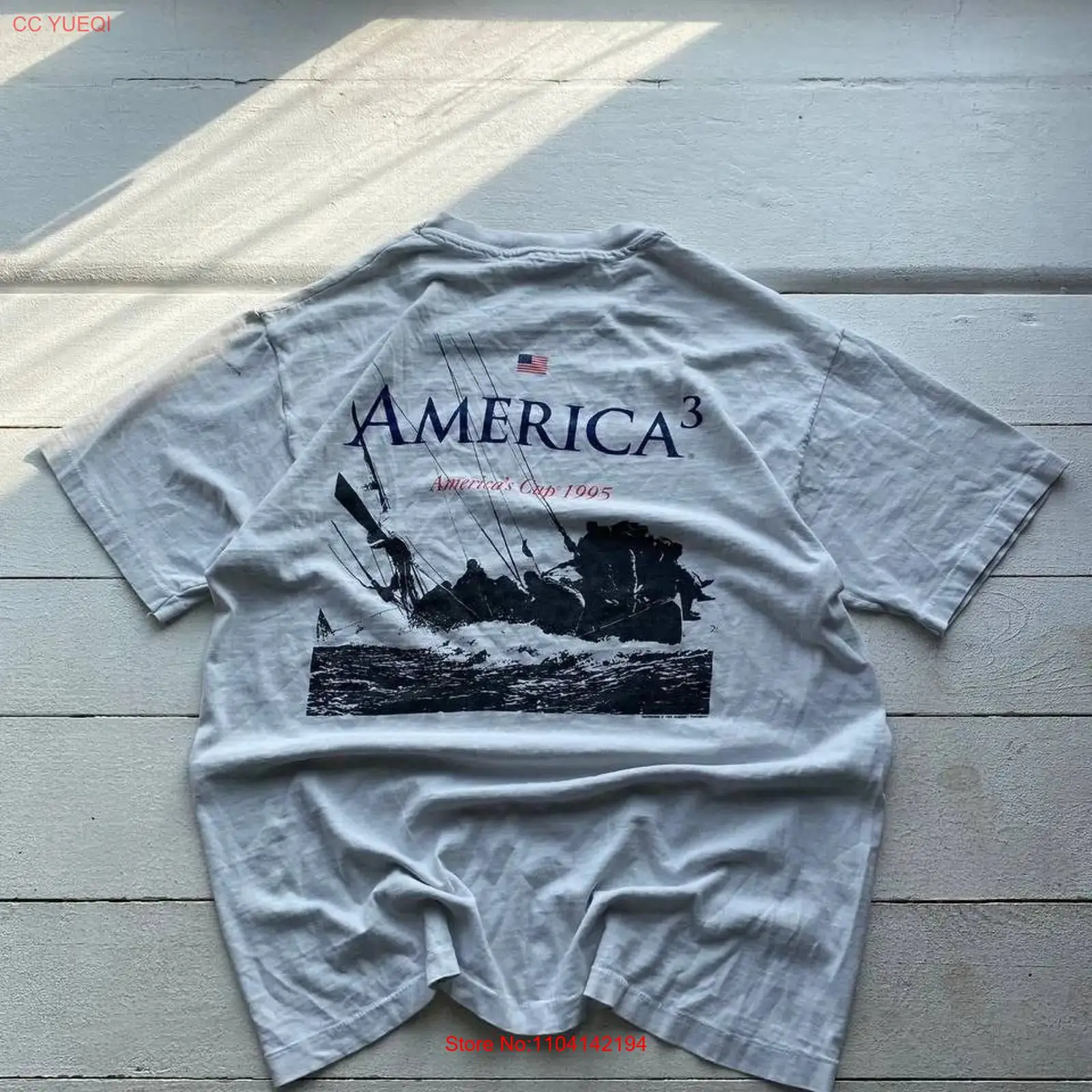 1995 VTG America's Cup A3 T Sh - Vintage Fashion Archive avaliação e preço