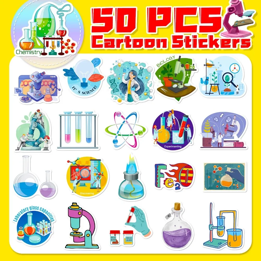 50PCS Cartoon Science Lab Stic - Vintage Fashion Toys avaliação e preço
