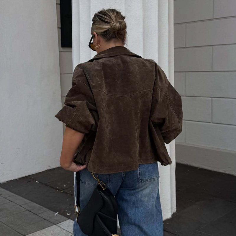 MUJER Faux Leather Bomber Jack - Varsity Jacket Wool avaliação e preço
