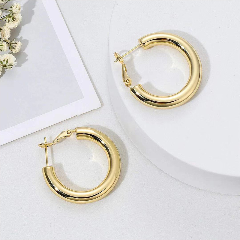 Chunky Hoop Earrings 2024 Tren - Vintage Fashion Faire avaliação e preço