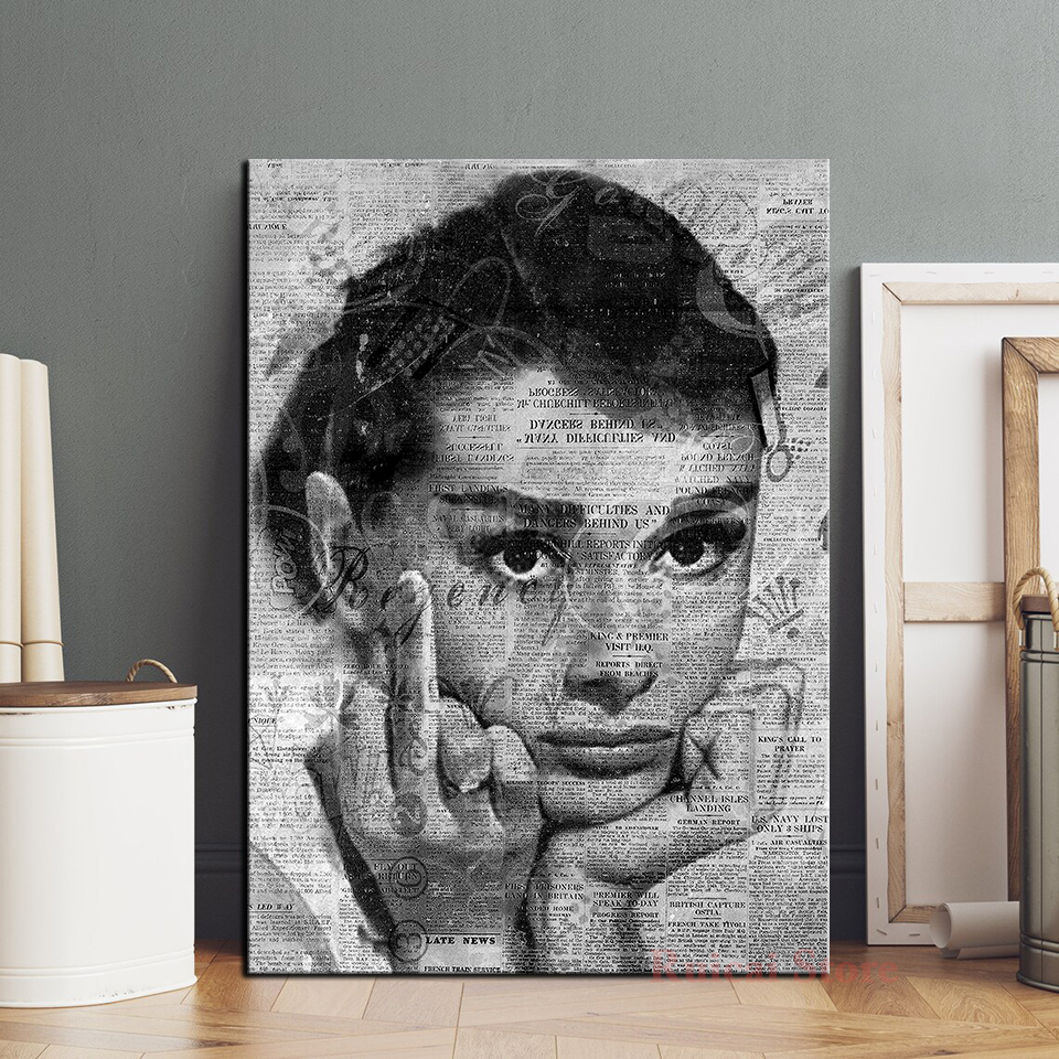 Audrey Hepburn Vintage Poster  - Vintage Fashion Prints For Wall avaliação e preço