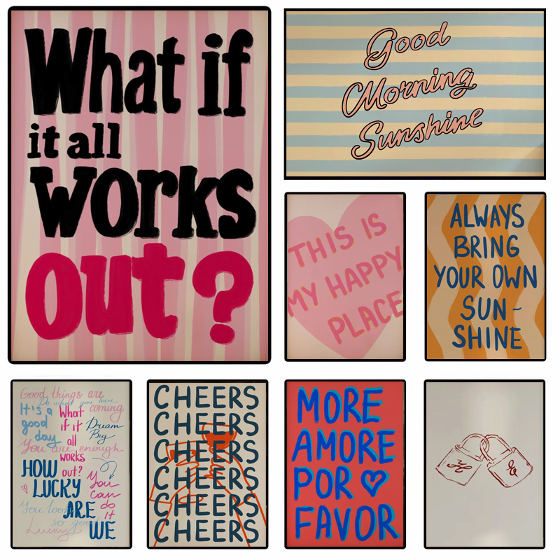 Self Love Uplifting Motto Coll - Vintage Fashion Prints For Wall avaliação e preço