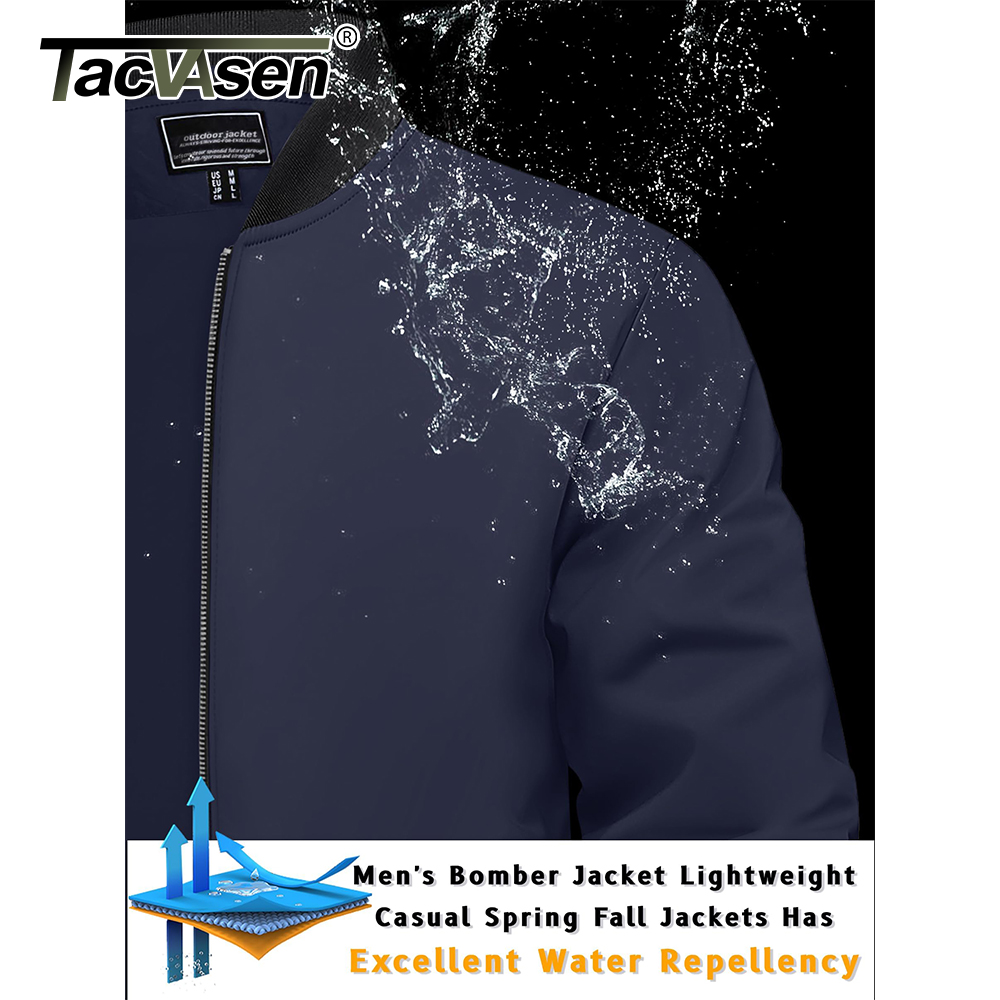 TACVASEN Men's Varsity Jacket  - Varsity Jacket Wool avaliação e preço