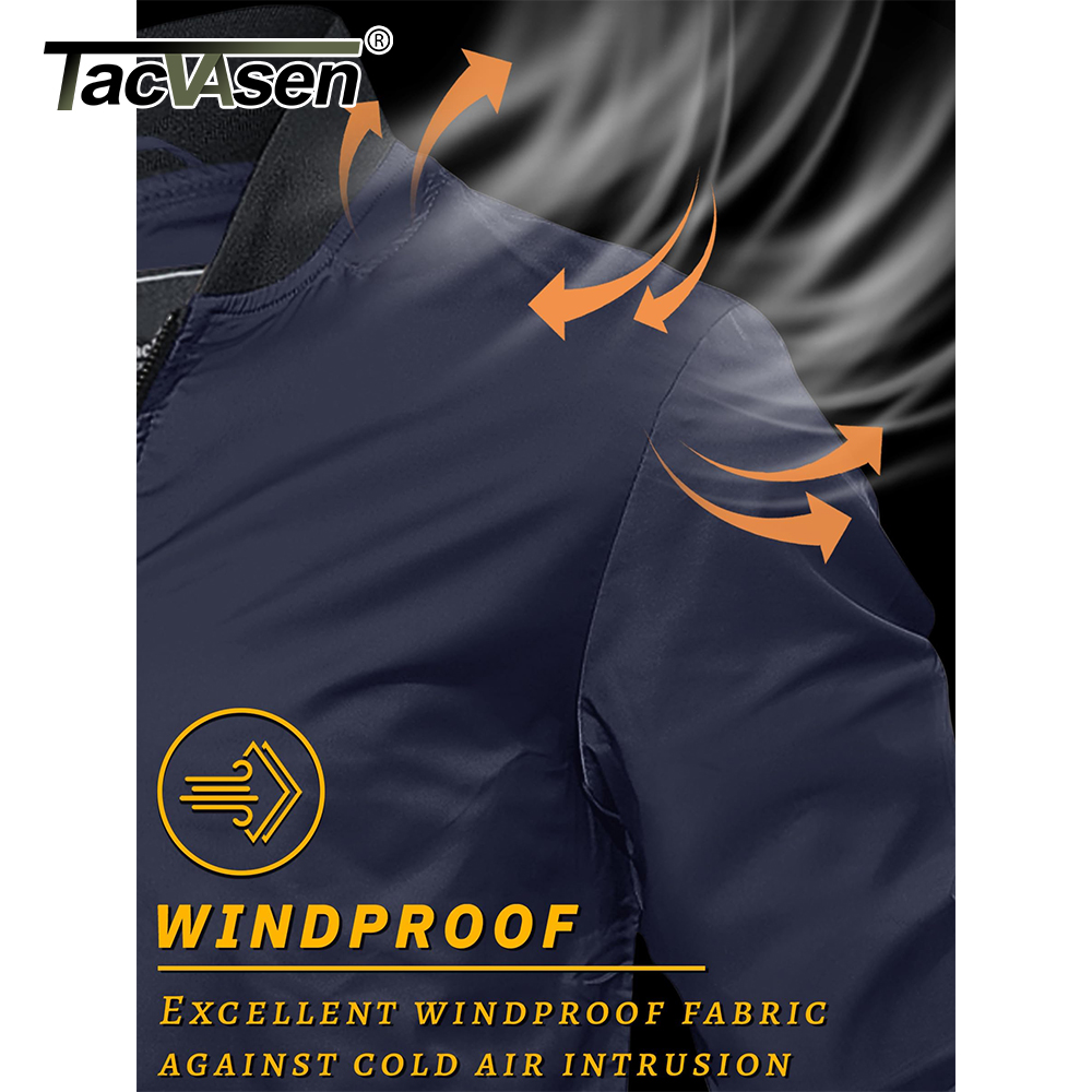 TACVASEN Men's Varsity Jacket  - Varsity Jacket Wool avaliação e preço