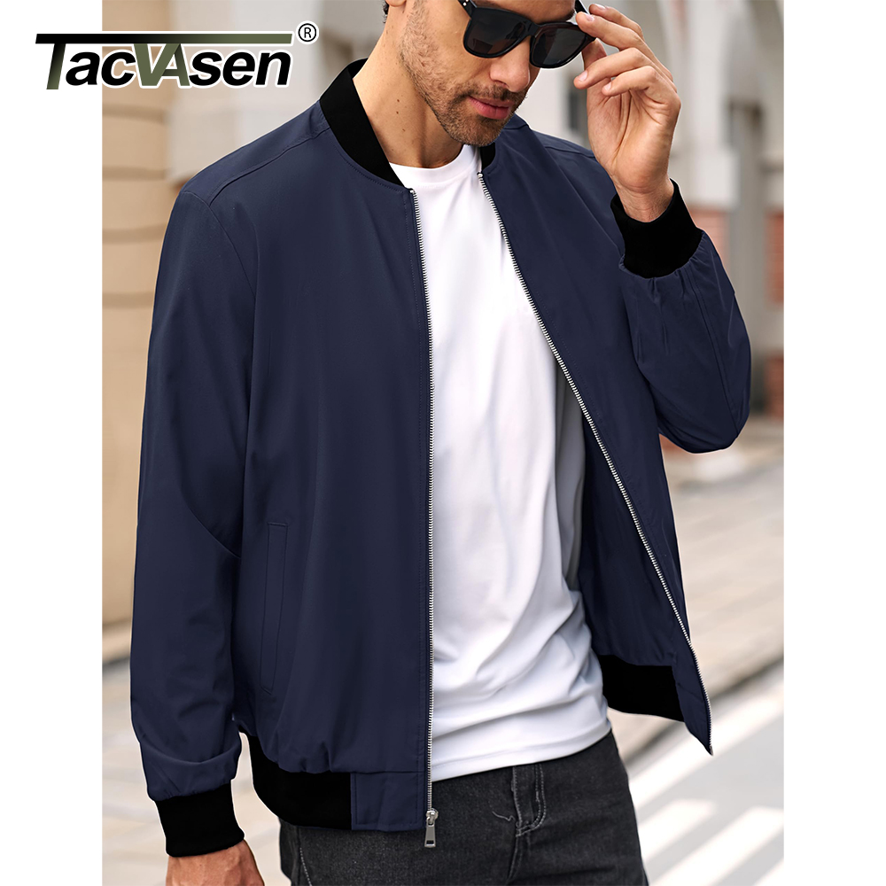 TACVASEN Men's Varsity Jacket  - Varsity Jacket Wool avaliação e preço