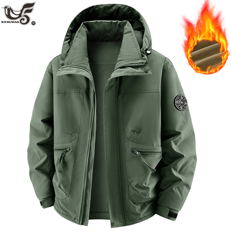 Men Parkas Thick Warm Hooded C - Varsity Jacket Wool avaliação e preço