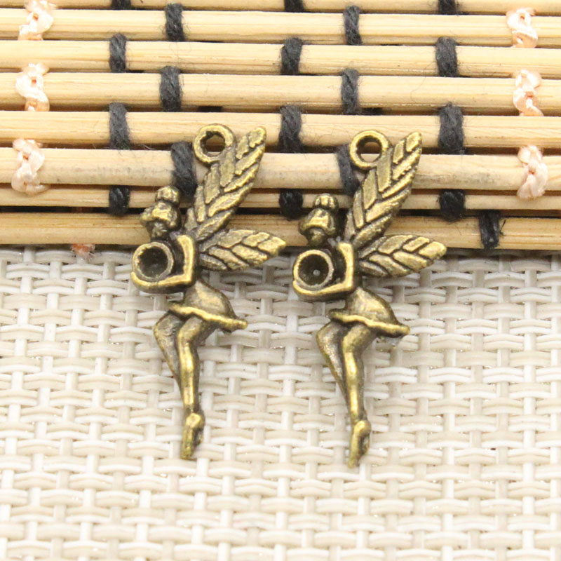 20pcs Charms Fair Angel 26x11m - Vintage Fashion Faire avaliação e preço