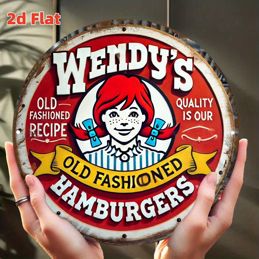 Vintage 2D Flat Round Tin Sign - Vintage Fashion Hamburg avaliação e preço