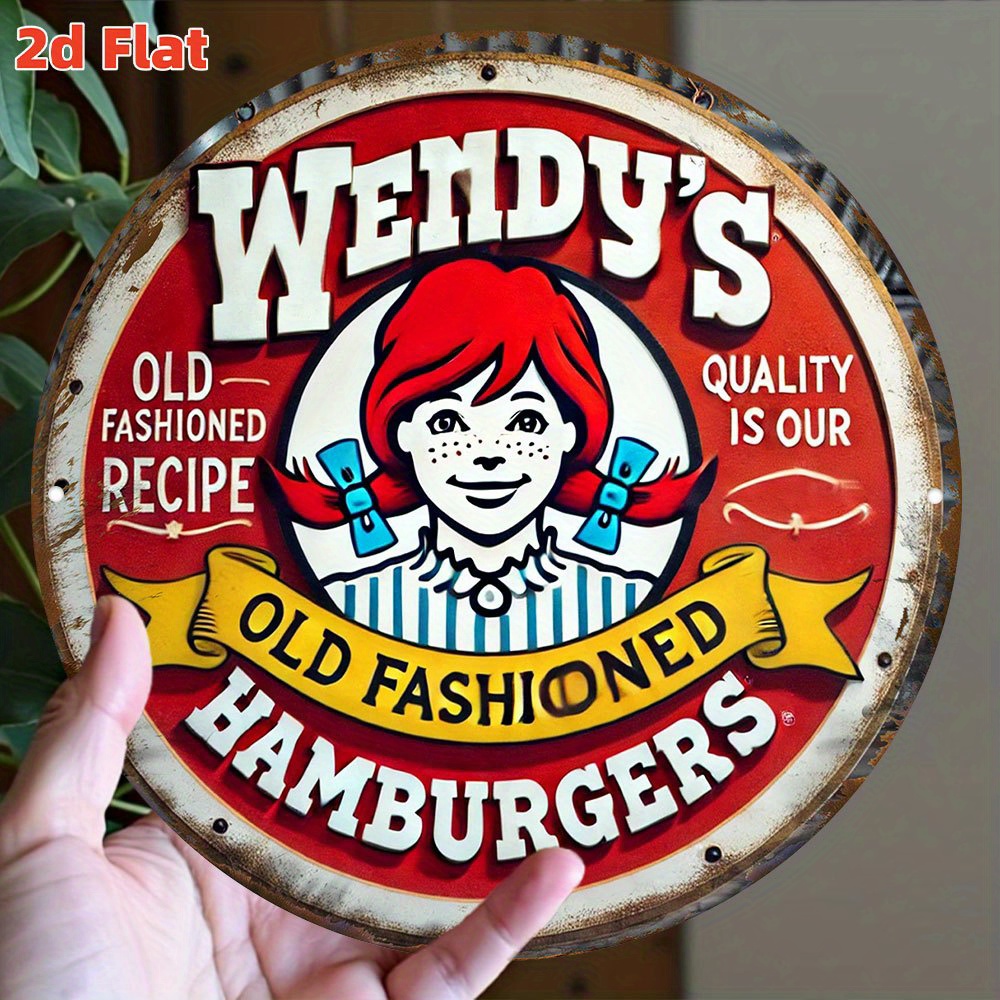 Vintage 2D Flat Round Tin Sign - Vintage Fashion Hamburg avaliação e preço