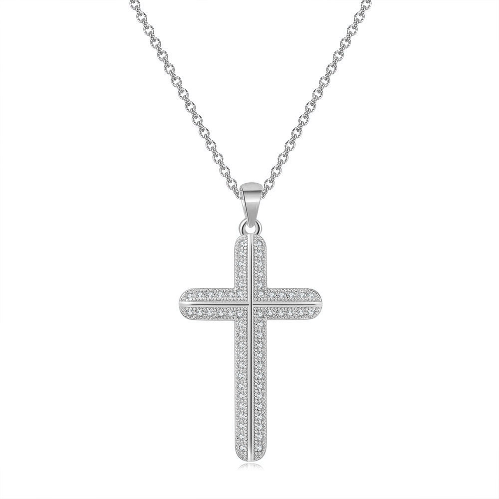 Silver Color Cross Pendant Nec - Vintage Fashion Faire avaliação e preço