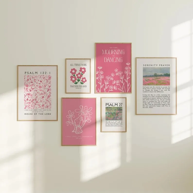 Minimalist Canvas Posters Pink - Vintage Fashion Prints For Wall avaliação e preço