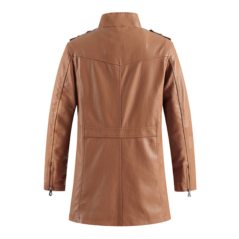 Mid-Length Faux Leather Motocy - Vintage Windbreaker Nylon avaliação e preço