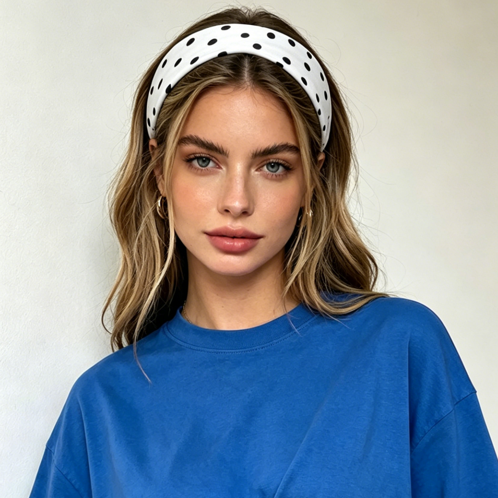 Retro Polka Dot Headbands For  - Vintage Fashion Tiktok avaliação e preço
