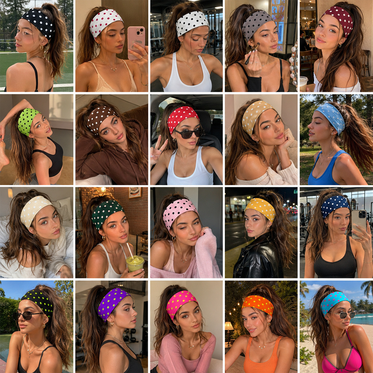 Retro Polka Dot Headbands For  - Vintage Fashion Tiktok avaliação e preço