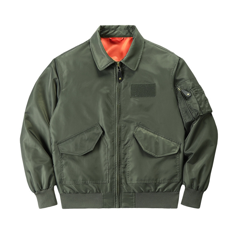 Military Pilot Jacket Men Vint - Vintage Windbreaker Nylon avaliação e preço
