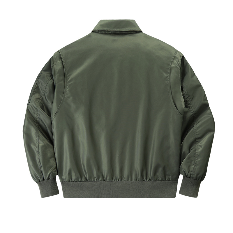 Military Pilot Jacket Men Vint - Vintage Windbreaker Nylon avaliação e preço