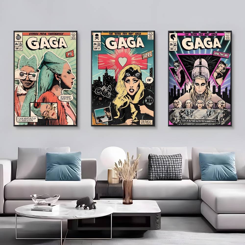 Famous Singer Lady Gaga Vintag - Vintage Fashion Prints For Wall avaliação e preço