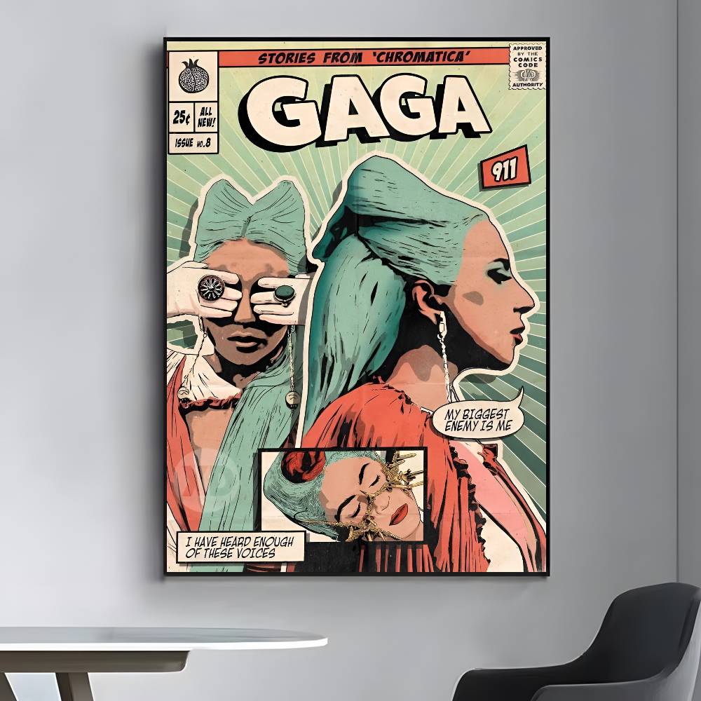 Famous Singer Lady Gaga Vintag - Vintage Fashion Prints For Wall avaliação e preço