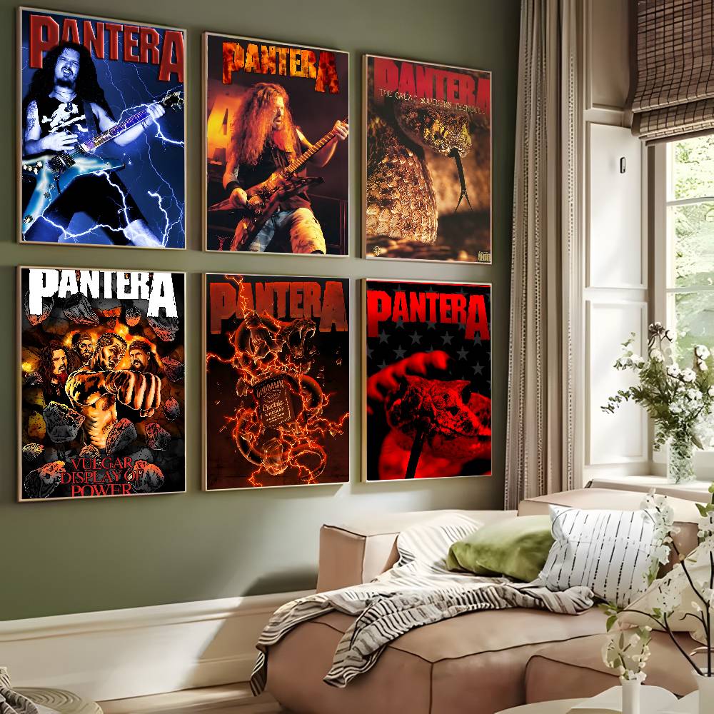 Vintage Music P-Pantera Band F - Vintage Fashion Prints For Wall avaliação e preço
