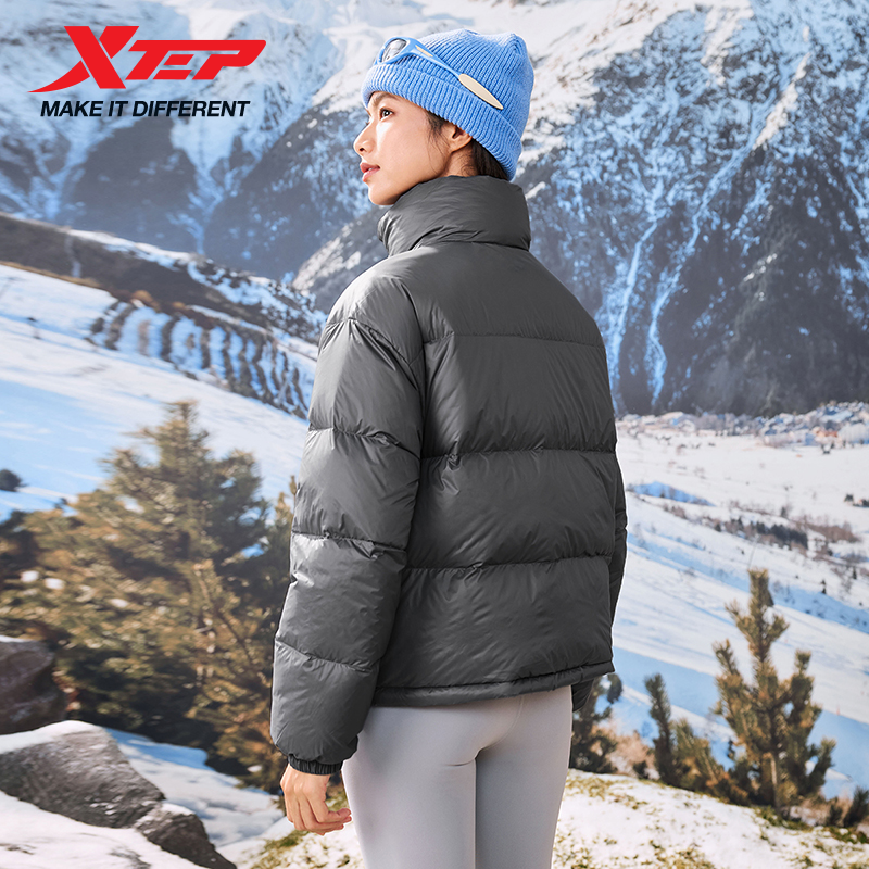 Xtep Down Jacket For Women Win - Vintage Windbreaker Nylon avaliação e preço