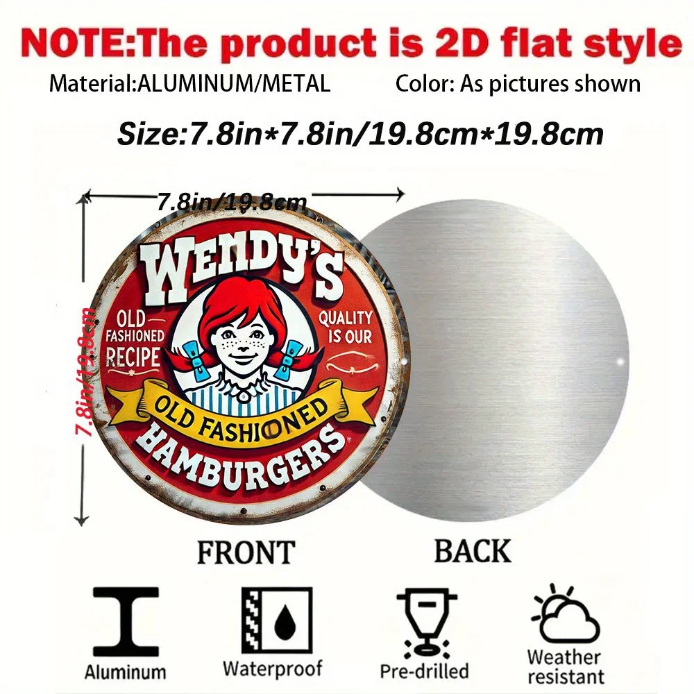 Tin Sign - Vintage Wendy's Old - Vintage Fashion Hamburg avaliação e preço