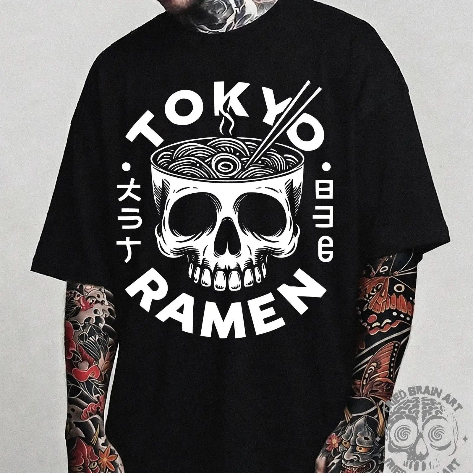 Tokyo Skull Ramen T Shirt Japa - Vintage Fashion Tokyo avaliação e preço