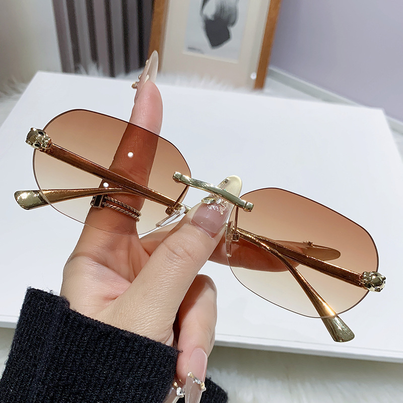 ZXIAC Trend Retro Rimless Squa - Vintage Fashion Tiktok avaliação e preço