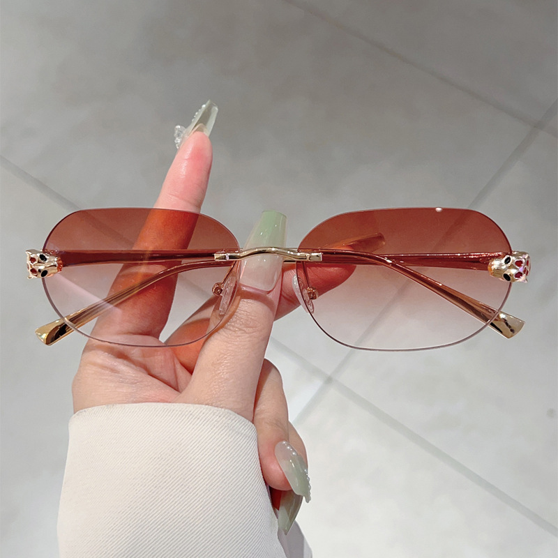 ZXIAC Trend Retro Rimless Squa - Vintage Fashion Tiktok avaliação e preço