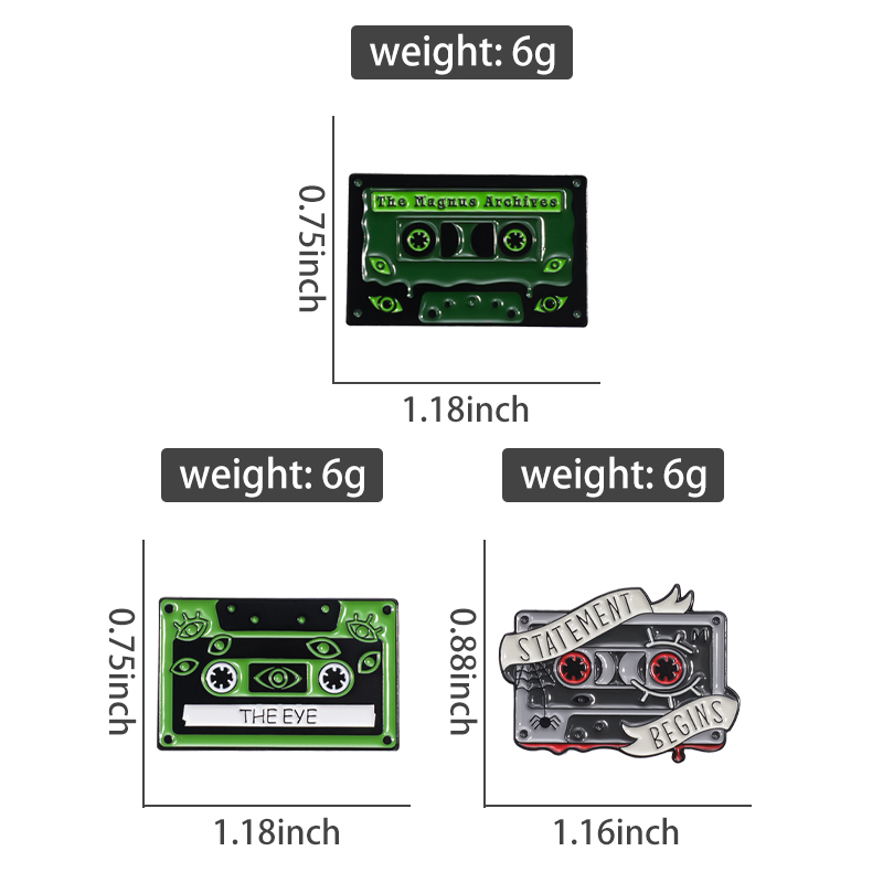 90s Retro Cassettes Enamel Pin - Vintage Fashion Archive avaliação e preço
