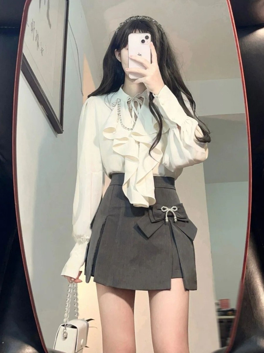 Elegant Vintage Long Sleeve Sh - Vintage Fashion Jersey avaliação e preço