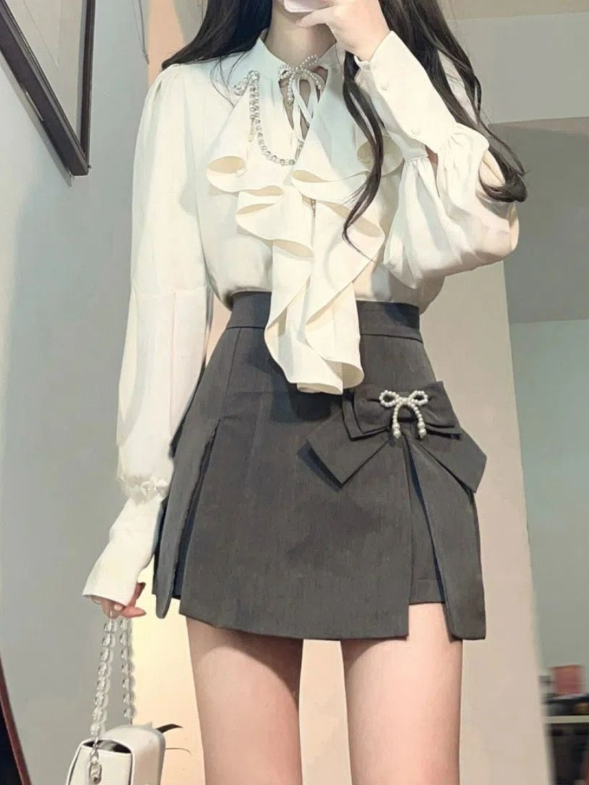 Elegant Vintage Long Sleeve Sh - Vintage Fashion Jersey avaliação e preço