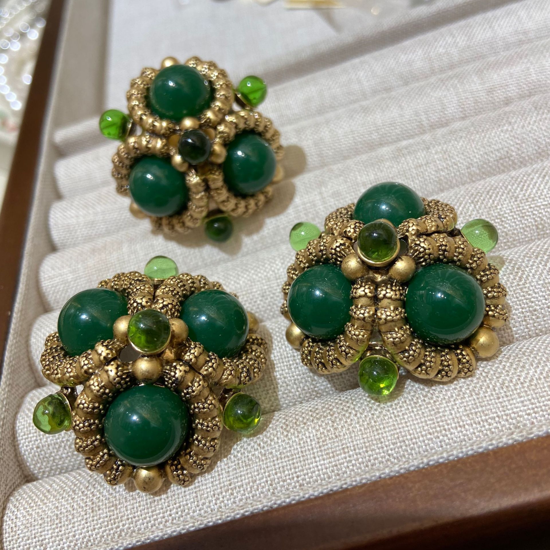2025 lantern agate earrings on - Vintage Fashion Tiktok avaliação e preço