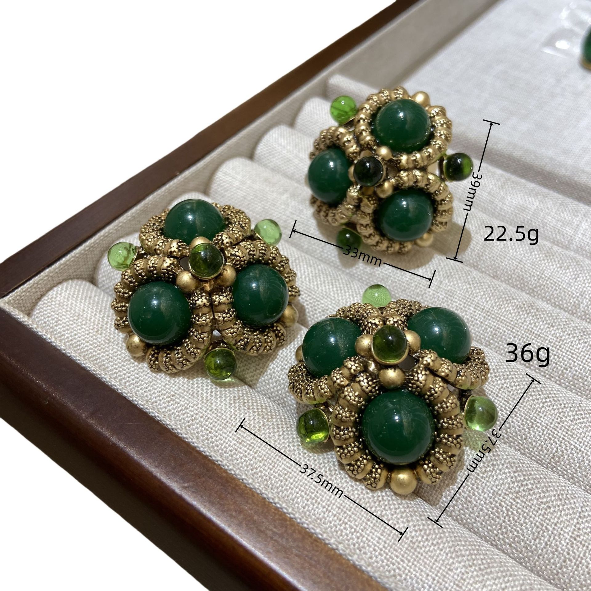 2025 lantern agate earrings on - Vintage Fashion Tiktok avaliação e preço