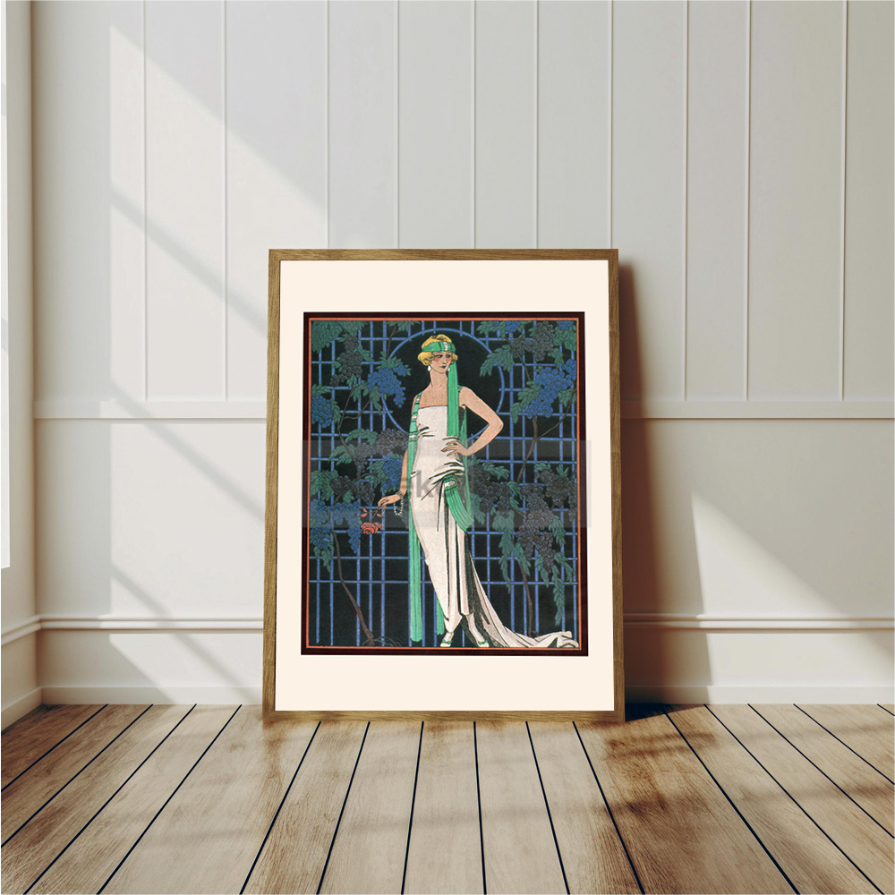 Vintage French Deco Art Illust - Vintage Fashion Prints For Wall avaliação e preço