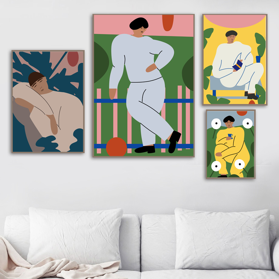 Abstract Vintage Fashion Figur - Vintage Fashion Prints For Wall avaliação e preço