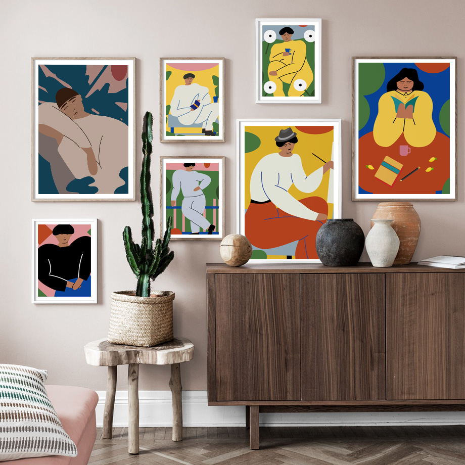 Abstract Vintage Fashion Figur - Vintage Fashion Prints For Wall avaliação e preço